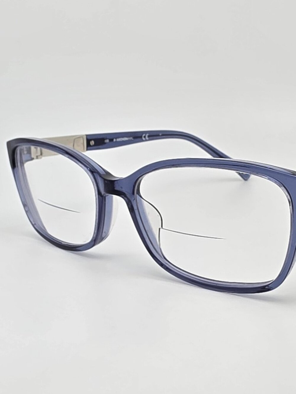 Marchon NYC M-5003 434 Blue Storm Cat Eye Eyeglasses Frame 52-16-135